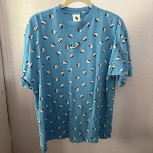 NIKE x HELLO KITTY sz M Tshirt AOP University Blue Short Sleeve DR5519